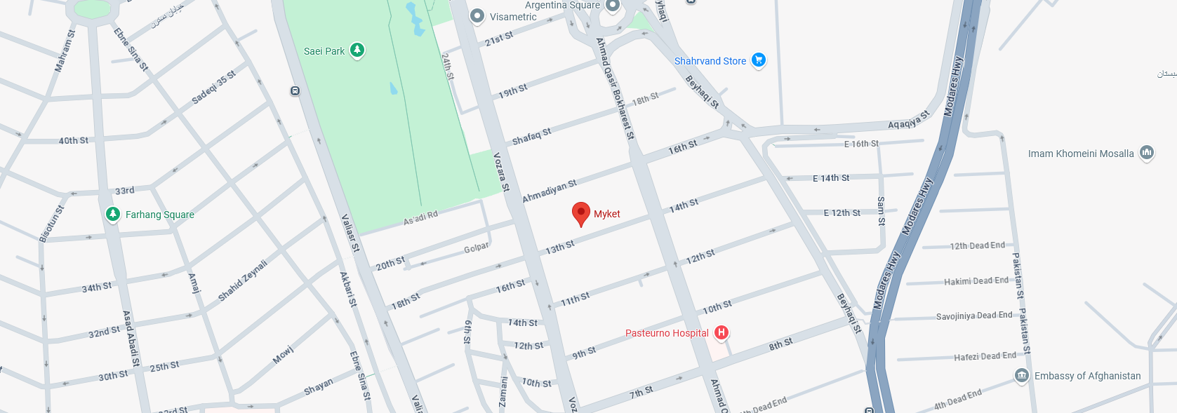 لوکیشن مایکت روی نقشه